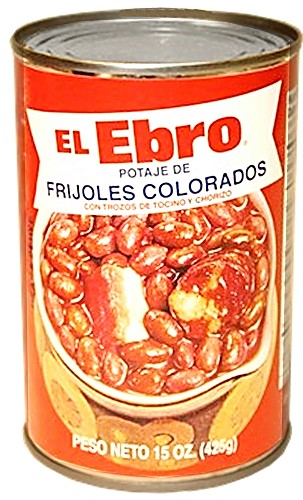 El Ebro small red beans potage with bacon and sausage .  15 oz
